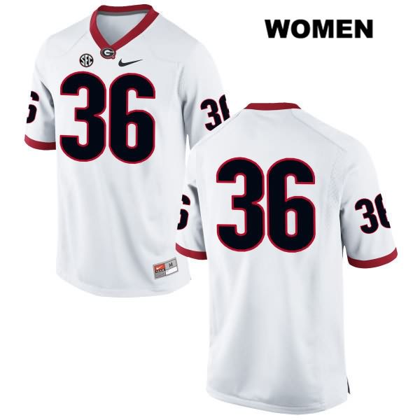 Georgia Bulldogs Women's Latavious Brini #36 NCAA No Name Authentic White Nike Stitched College Football Jersey IFT3556OD